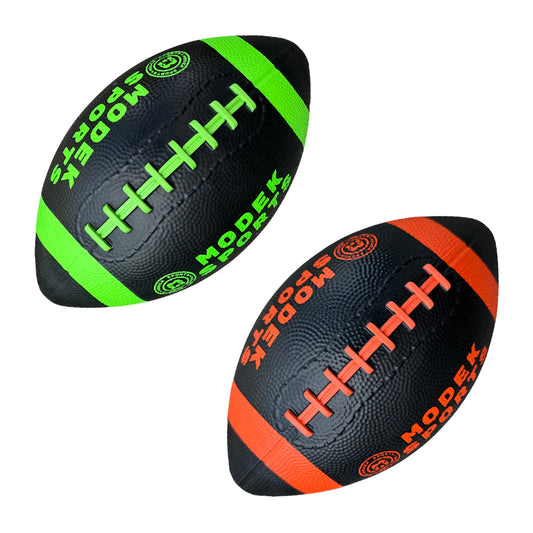 Size 3, 8" Rubber Football – Textured Grip (Assorted Colors Green and Orange) MSRB3