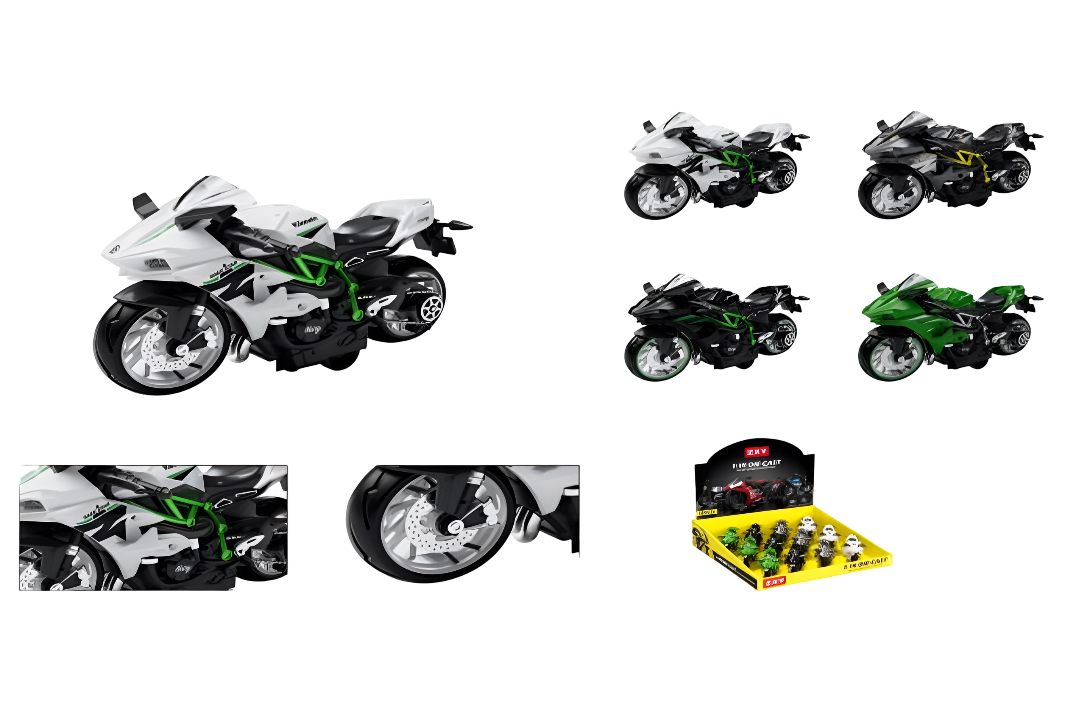 5" Alloy Model Sport Motorcycle – Assorted Colors (Display Pack) MSRMC