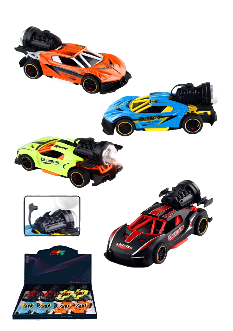 5” Vapor Light-Up Sports Car – Assorted Colors w/ Counter Display (8pc) MSVPRC