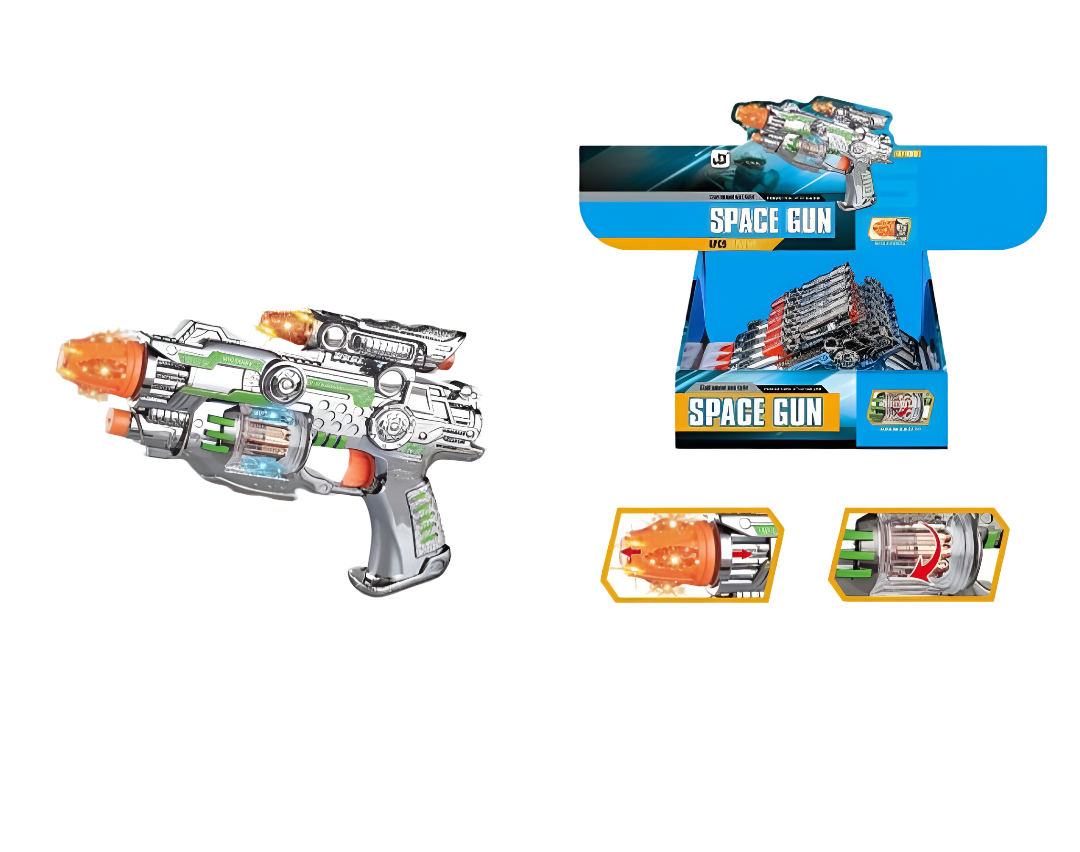 Rotating Space Gun w/ Light & Sound – 6PC Display MSRP