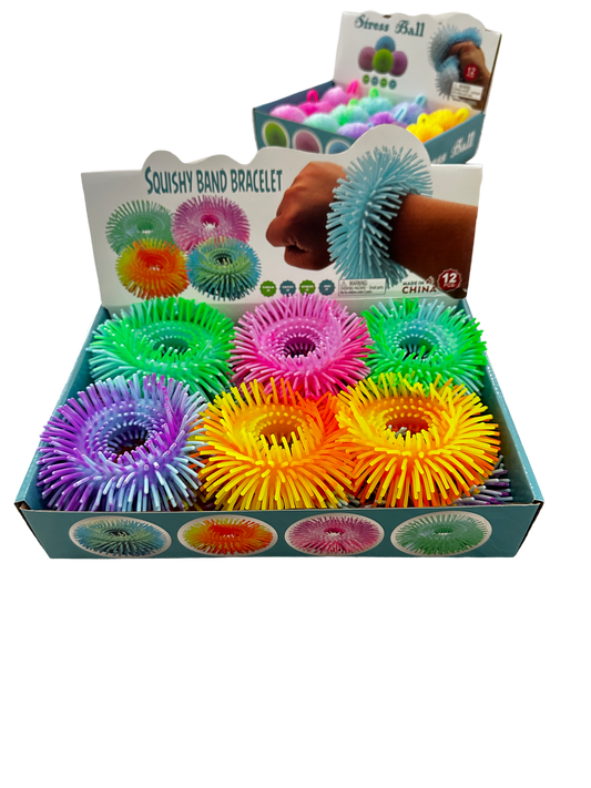 Light-Up Squishy Band Bracelet – Air-Filled Silicone (12PC Display) MSSB