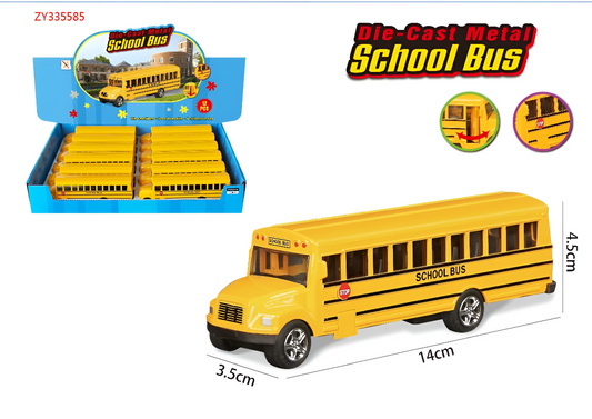 5.5” Die-Cast Metal School Bus – Yellow w/ Counter Display (12pc) MSSCLBS