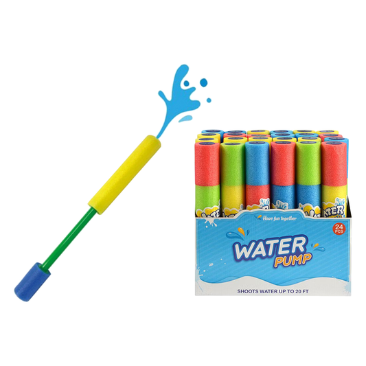 20" Foam Water Blaster Pump – Assorted Colors (24-Piece Display) MSWP