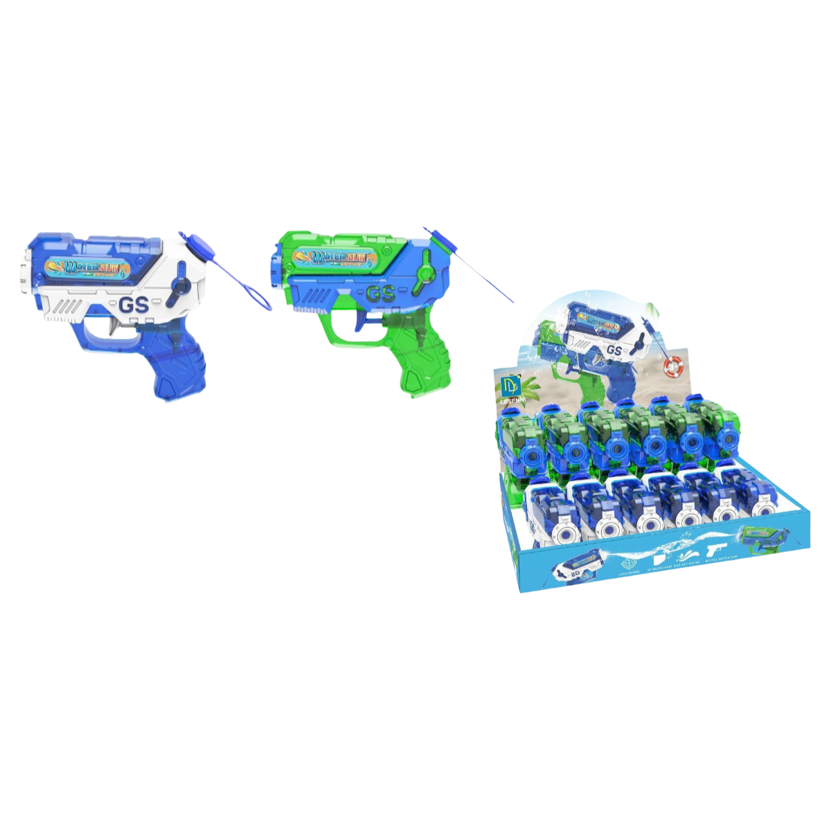 Mini Water Blaster – Assorted Colors w/ Counter Display (12pc) MSWP1