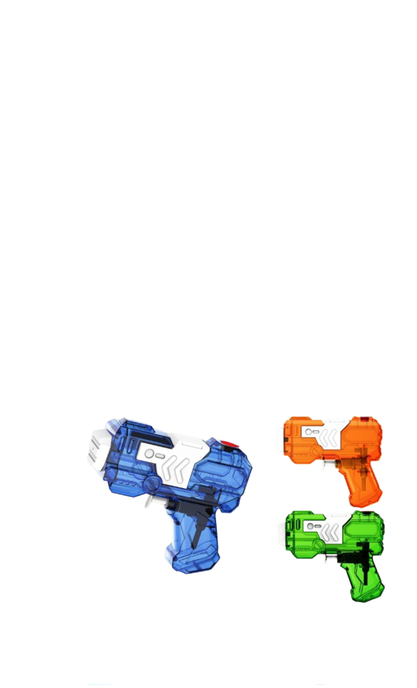 Manual Handheld Water Pistol Squirter – Assorted Colors (16-Piece Display) MSWP2