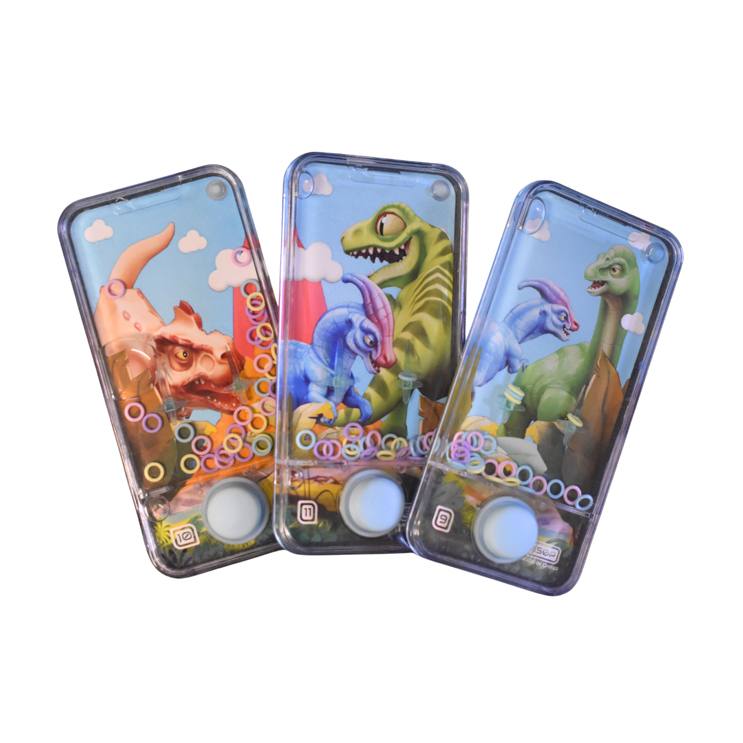 Dinosaur Water Ring Toss Game – Handheld Water Game w/ Counter Display (24pc) MSWTD