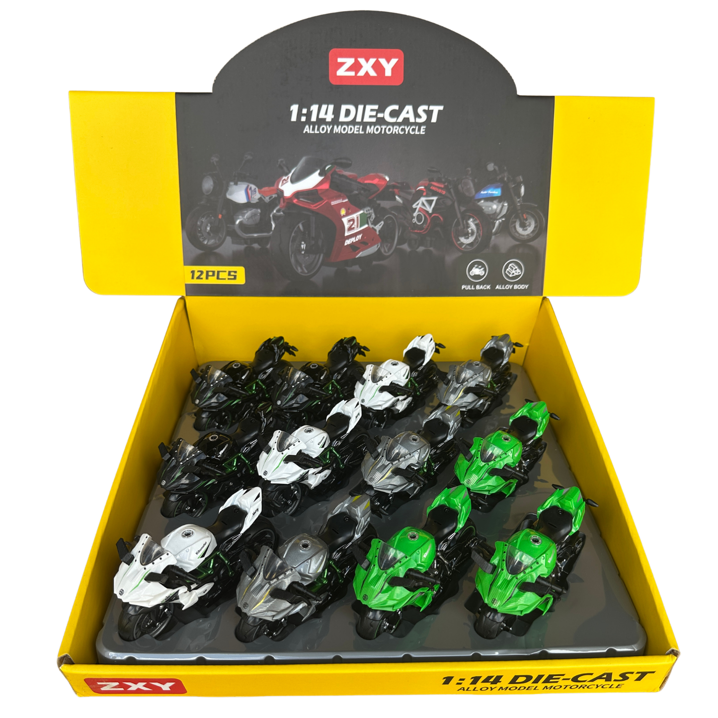 5" Alloy Model Sport Motorcycle – Assorted Colors (Display Pack) MSRMC