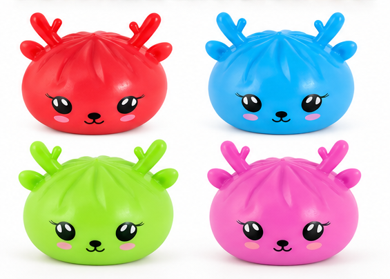 3.5" Crunchy Christmas Dumpling Squishy – Assorted Colors MSS68