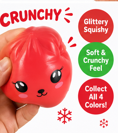 3.5" Crunchy Christmas Dumpling Squishy – Assorted Colors MSS68