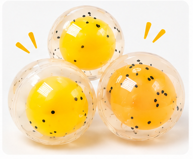 Egg Yolk Cracking Ball – Crunchy Squishy Stress Toy MSS63