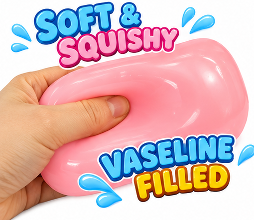 4" Vaseline-Filled Soap Bar Squishy – Assorted Colors MSS66