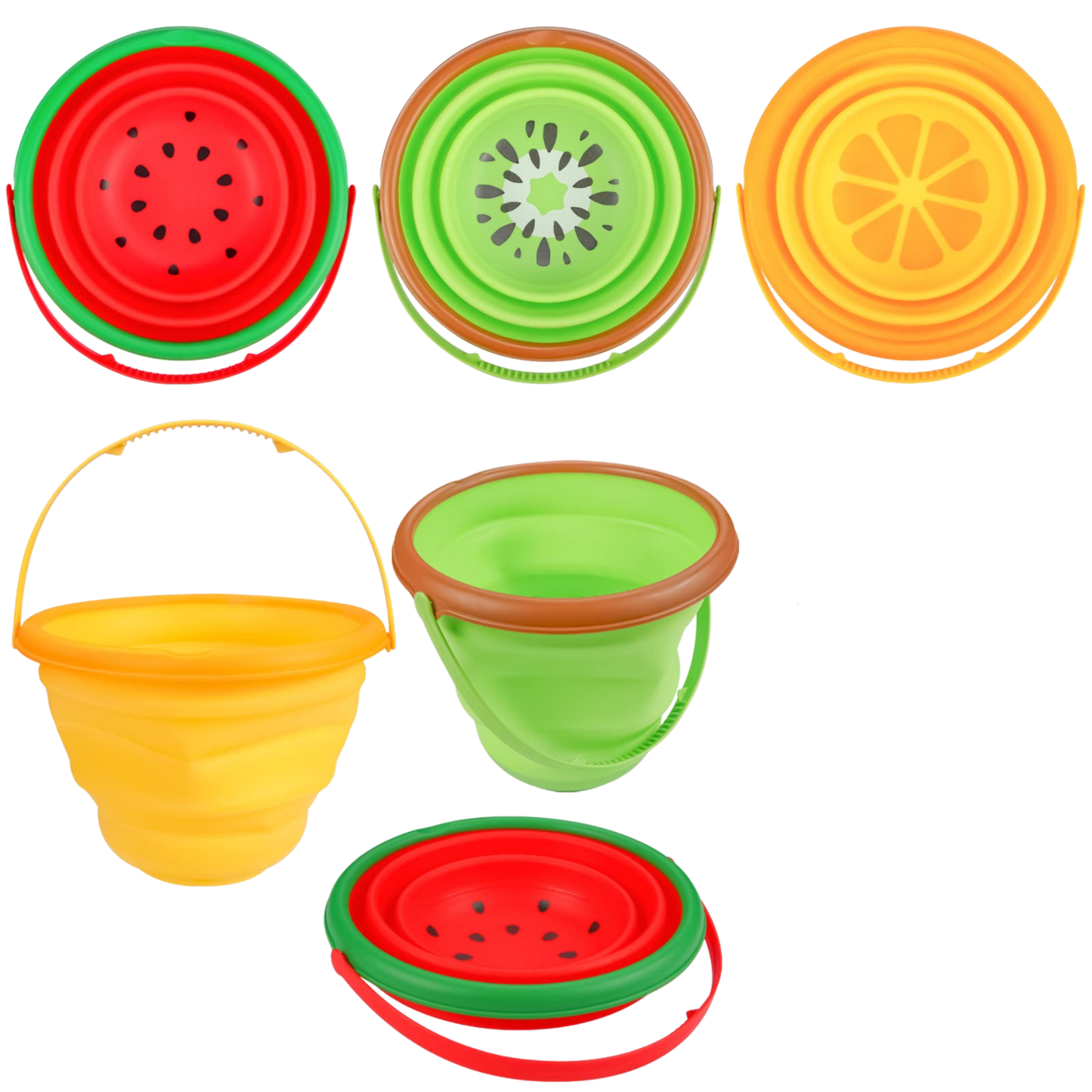 Collapsible Folding Beach Bucket – Fruit Design MSFBF