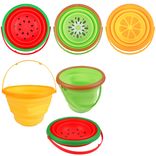 Collapsible Folding Beach Bucket – Fruit Design MSFBF