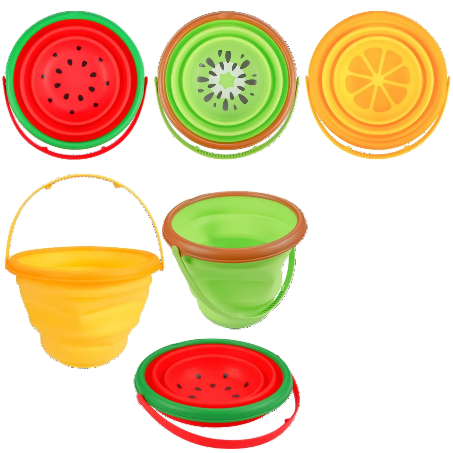 Collapsible Folding Beach Bucket – Fruit Design MSFBF