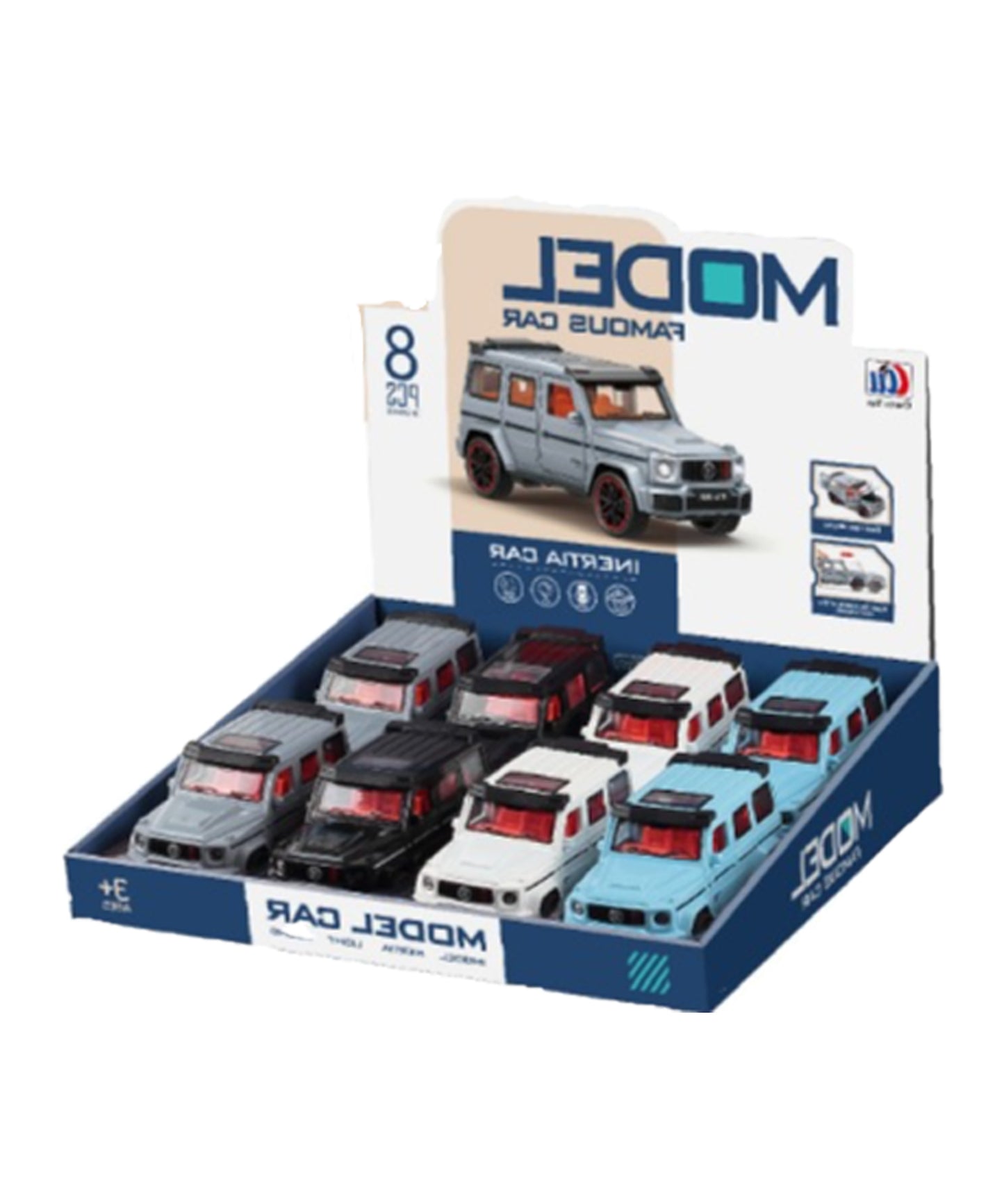 6” Die-Cast G63 style car – Assorted Colors w/ Counter Display With light and sound (8pc) MSG63