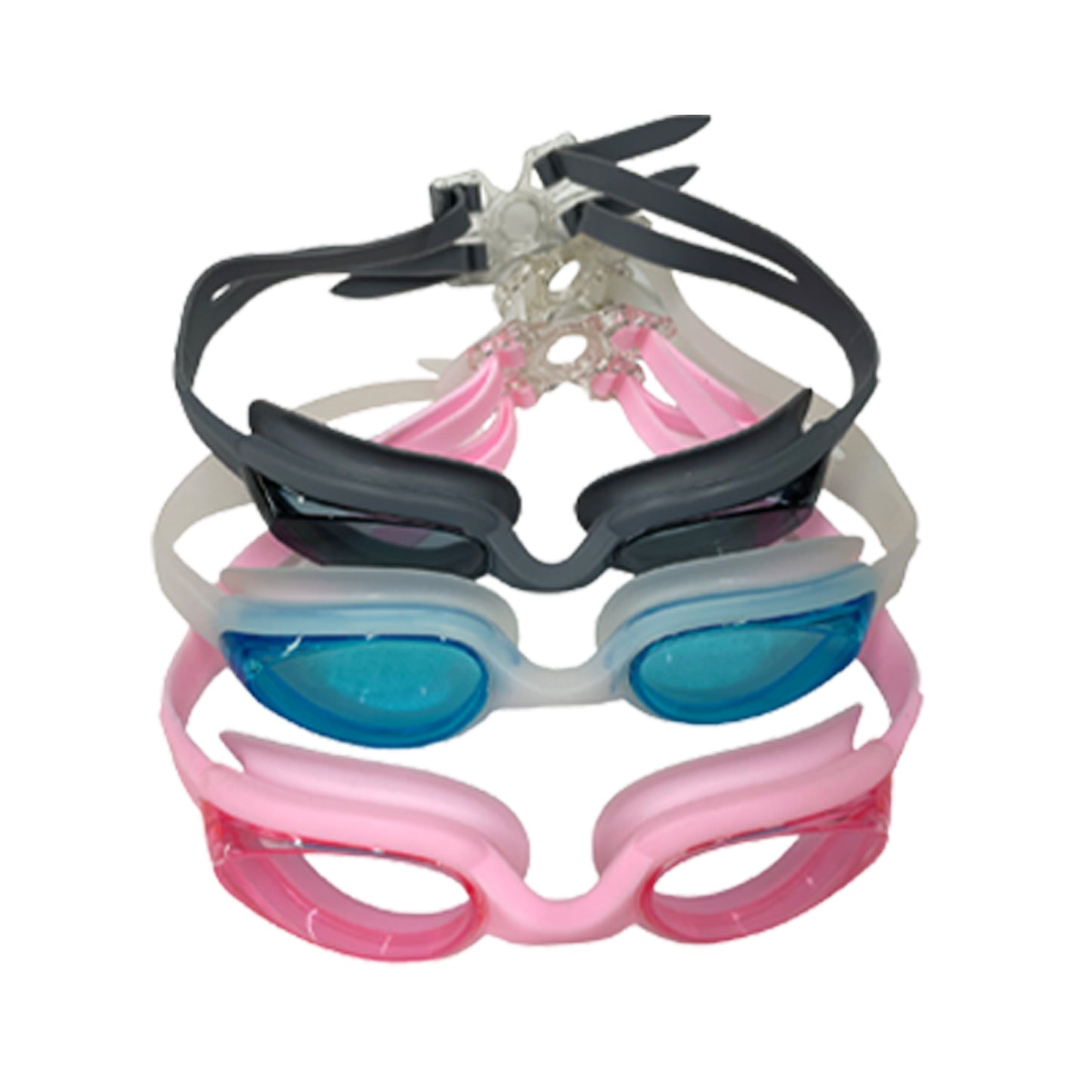 Adult Swimming Goggles – Clip Back Strap | Assorted Colors MS8001