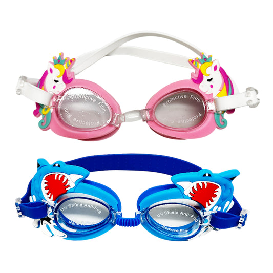 Kids Character Swim Goggles – UV Protection & Anti-Fog (Assorted Designs) MS8013