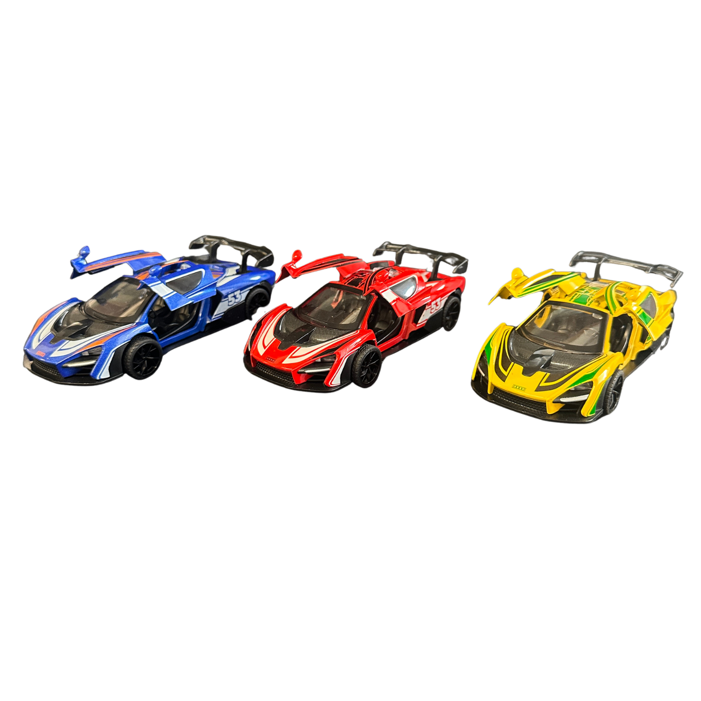 6" Scale McLaren Die-Cast Pull Back Car – 12PC Display MSMCLN1