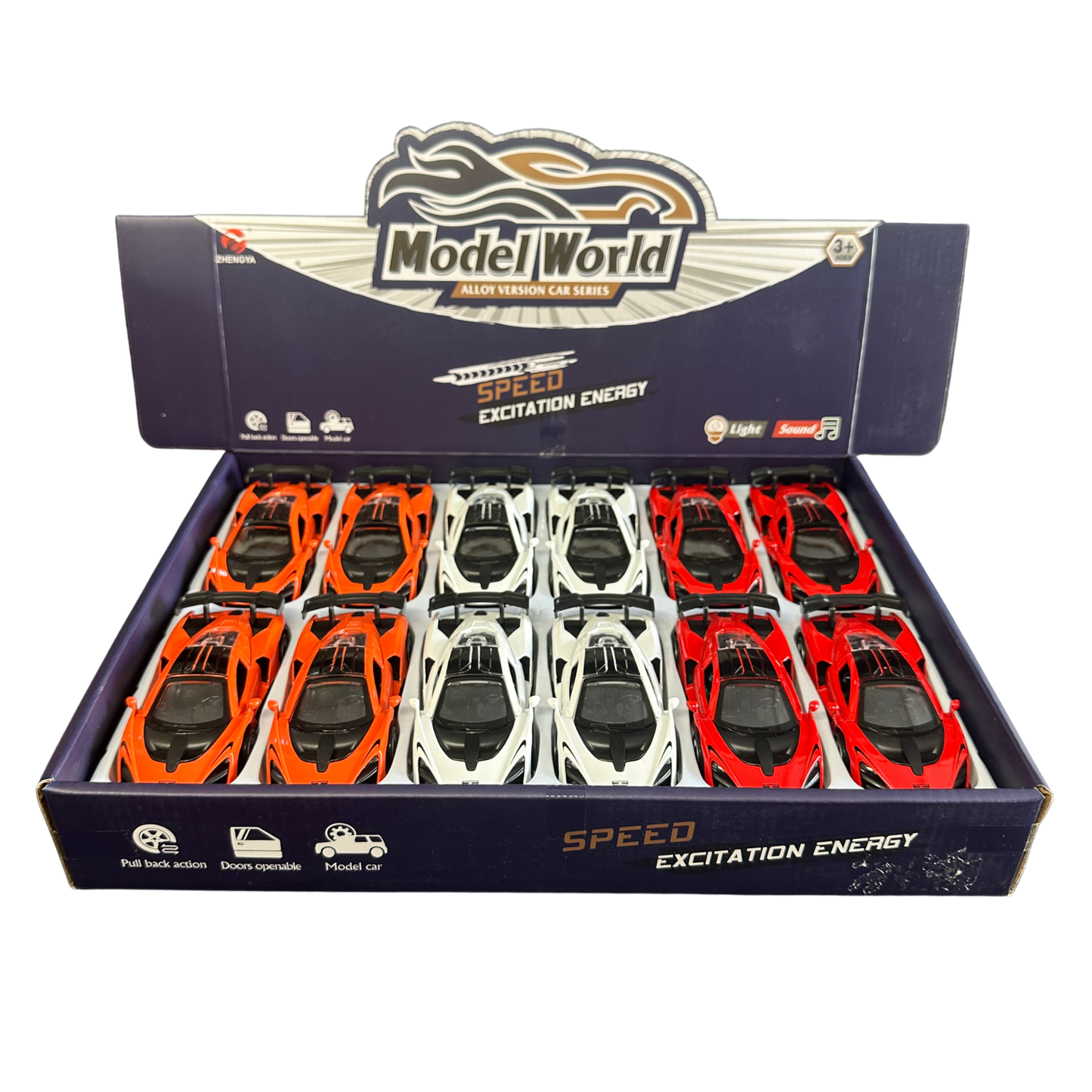 4" Scale McLaren Die-Cast Supercar – 12PC Display MSMCLN