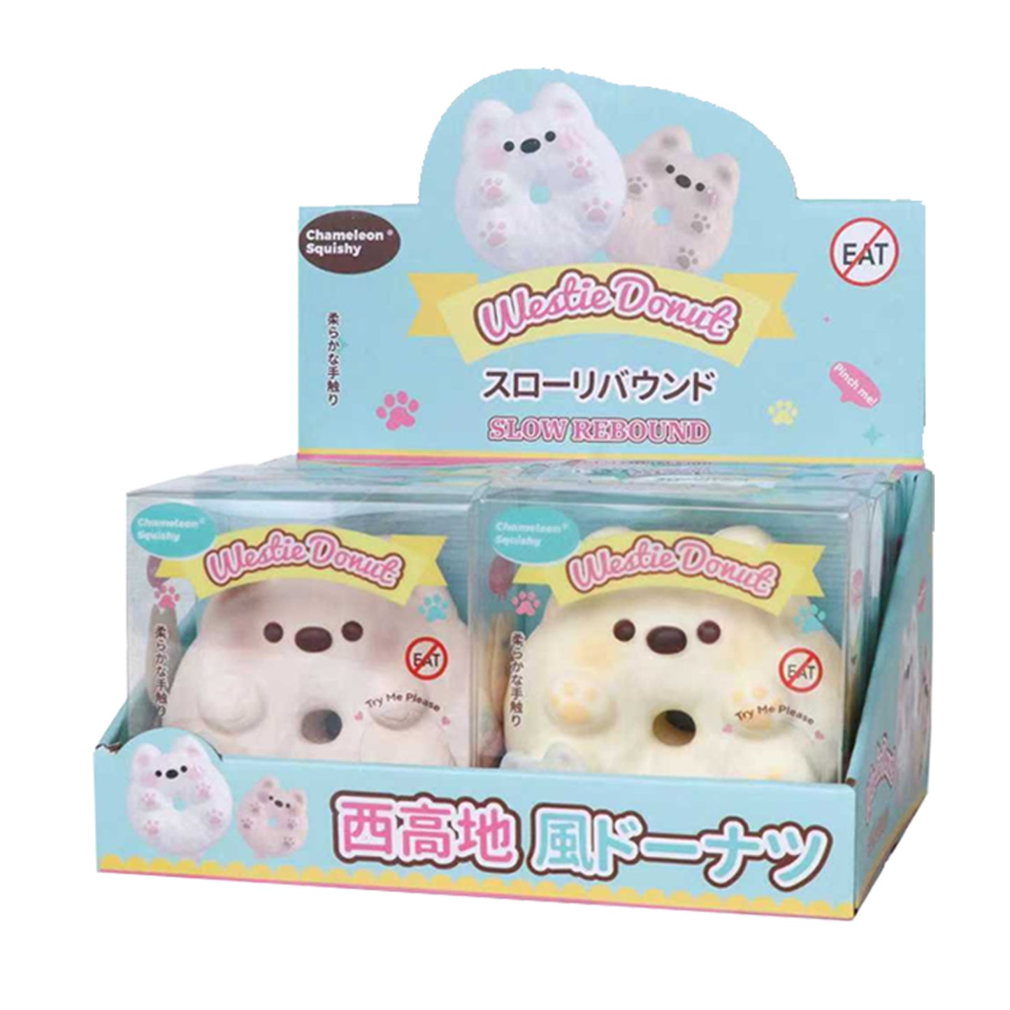 Westie Donut Ultra Squishy – Slow Rebound w/ Counter Display (6pc) MSUS3