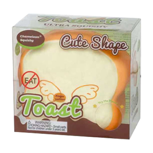 Cute Shape Toast Ultra Squishy – Slow Rising Stress Toy (6-Piece Counter Display) MSUS6