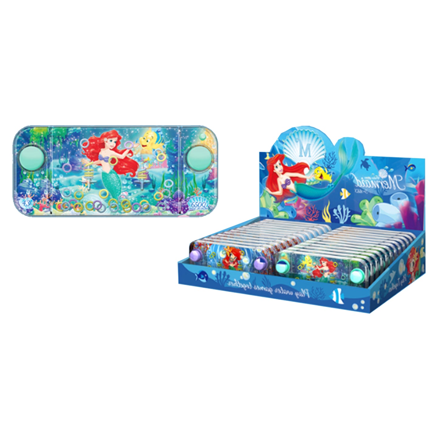 Mermaid Water Ring Toss Game – Handheld Water Game (24-Piece Display Assortment) MSWTM