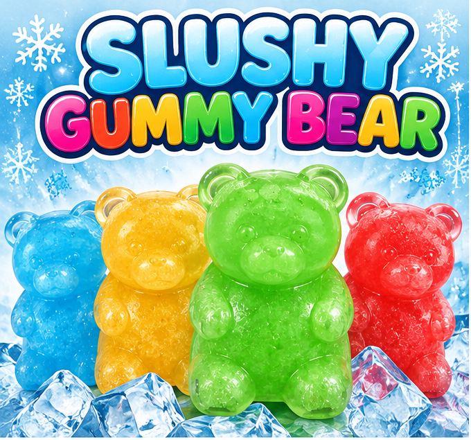 3" Slushy Gummy Bear Squishy – Assorted Colors MSS65